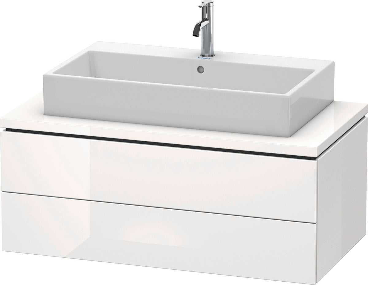 Duravit L-Cube Konsolenwaschtischunterbau 1020 mm betongrau matt mit 2 Schubkästen und Tip-On-Technik
