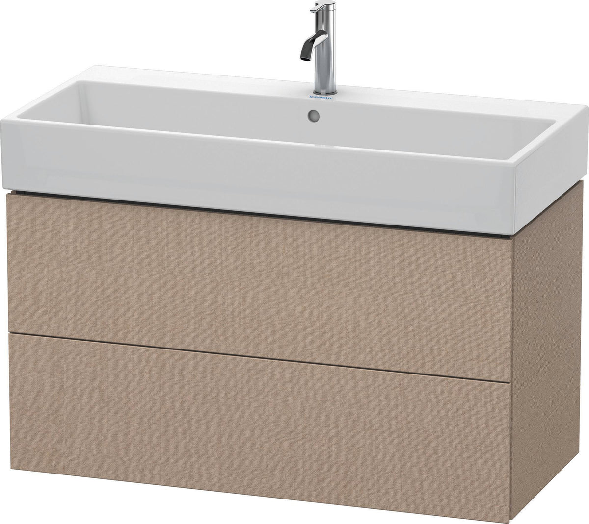 DURAVIT L-Cube Waschtischunterbau 984 mm, 2 Schubkästen, Weiß Matt, Wandmontage