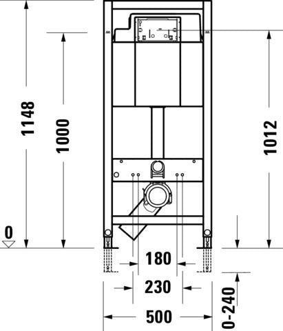 DURAVIT DuraSystem WC-Element Basic – Trockenbau Installationssystem 500 x 1148 mm