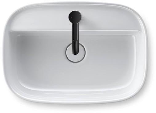 DURAVIT Zencha Aufsatzbecken 550 mm Weiß – mit Hahnlochbank, ohne Überlauf