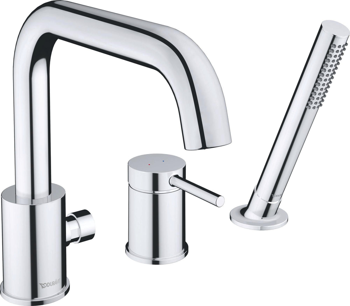 DURAVIT Circle 3-Loch Wannenarmatur Chrom Keramikmischsystem 215 mm Auslauf