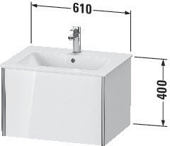 Duravit Waschtischunterbau XVIU 610x400x480mm Einrichtungssystem Nussbaum für ME by Starck