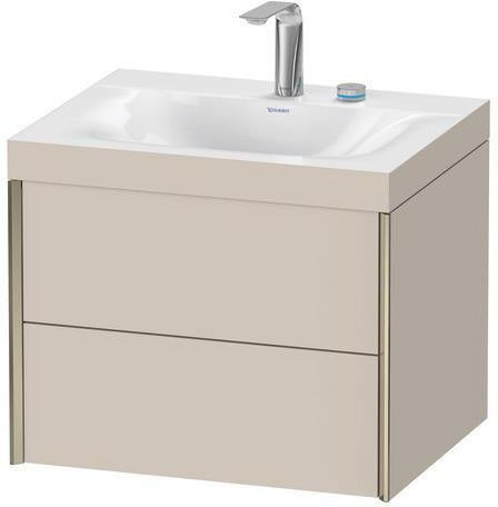 Duravit XVIU Möbelwaschtischset 600x480mm mit Viu Waschtisch und Nussbaum-Einrichtung