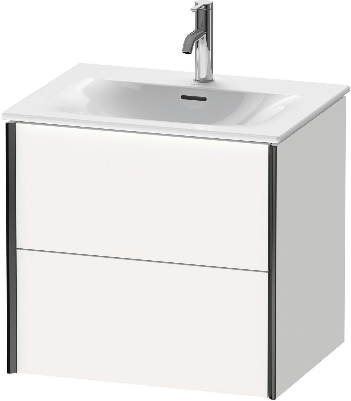 DURAVIT XViu Waschtischunterbau wandhängend 610 mm, 2 Schubkästen, Tip-On, Weiß