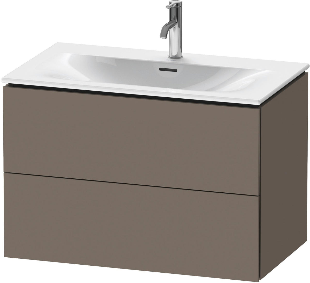 Duravit L-Cube Waschtischunterbau 820 mm weiß matt mit 2 Schubkästen und Tip-On-Technik