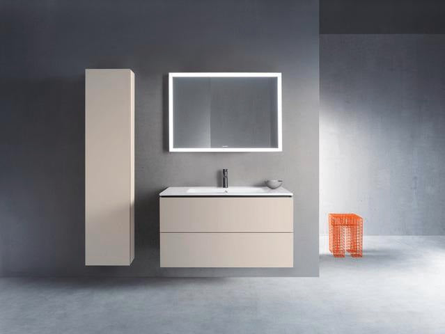 Duravit L-Cube Waschtischunterbau 1020 mm taupe matt – wandhängend, 2 Schubkästen, Tip-On