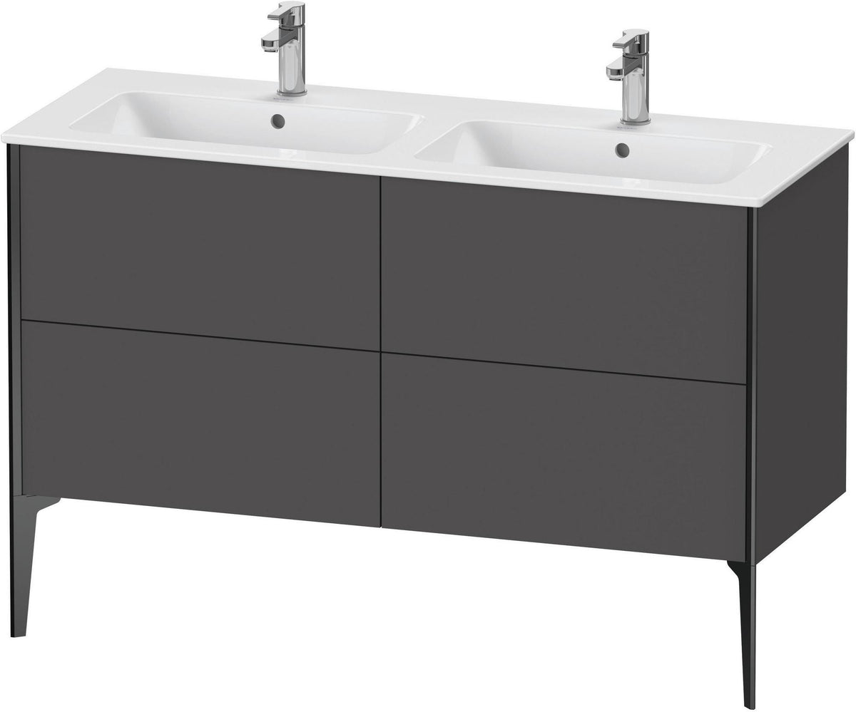 DURAVIT XViu Waschtischunterbau bodenstehend 1280 mm, 4 Auszüge, weiß matt – Tip-On