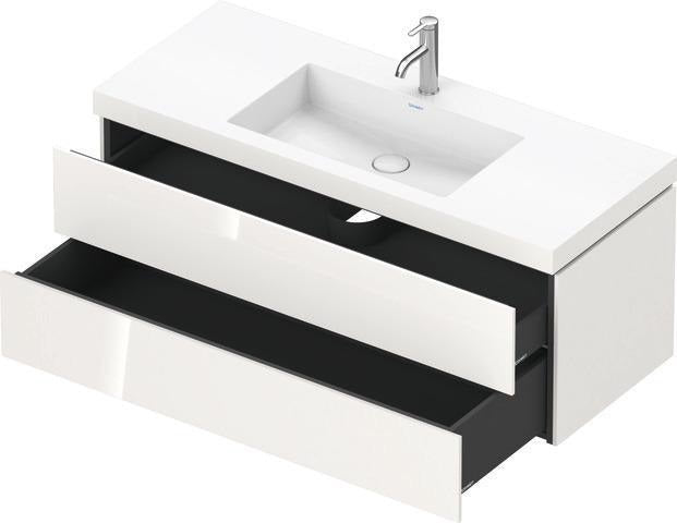 Duravit L-Cube Waschtischset 1200 mm mit Vero Air Möbelwaschtisch, 2 Schubkästen, 1 Hahnlochbank, s-matt