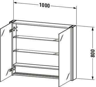 DURAVIT XSquare Spiegelschrank 1000 mm mit LED-Beleuchtung und Soft-Close