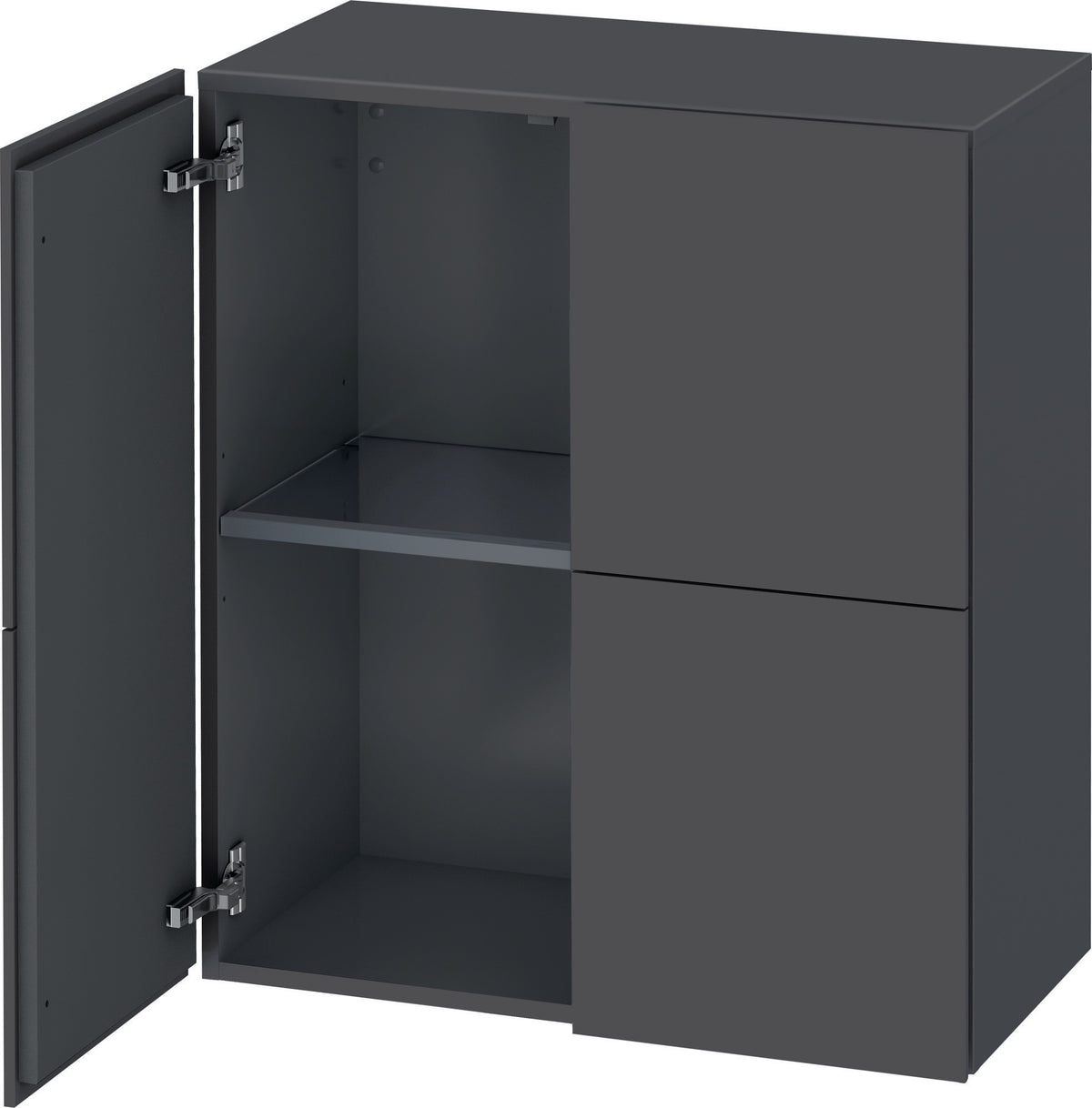 Duravit Halbhochschrank L-Cube 363x700x800 mm, 2 Türen, Betongrau Matt, wandhängend