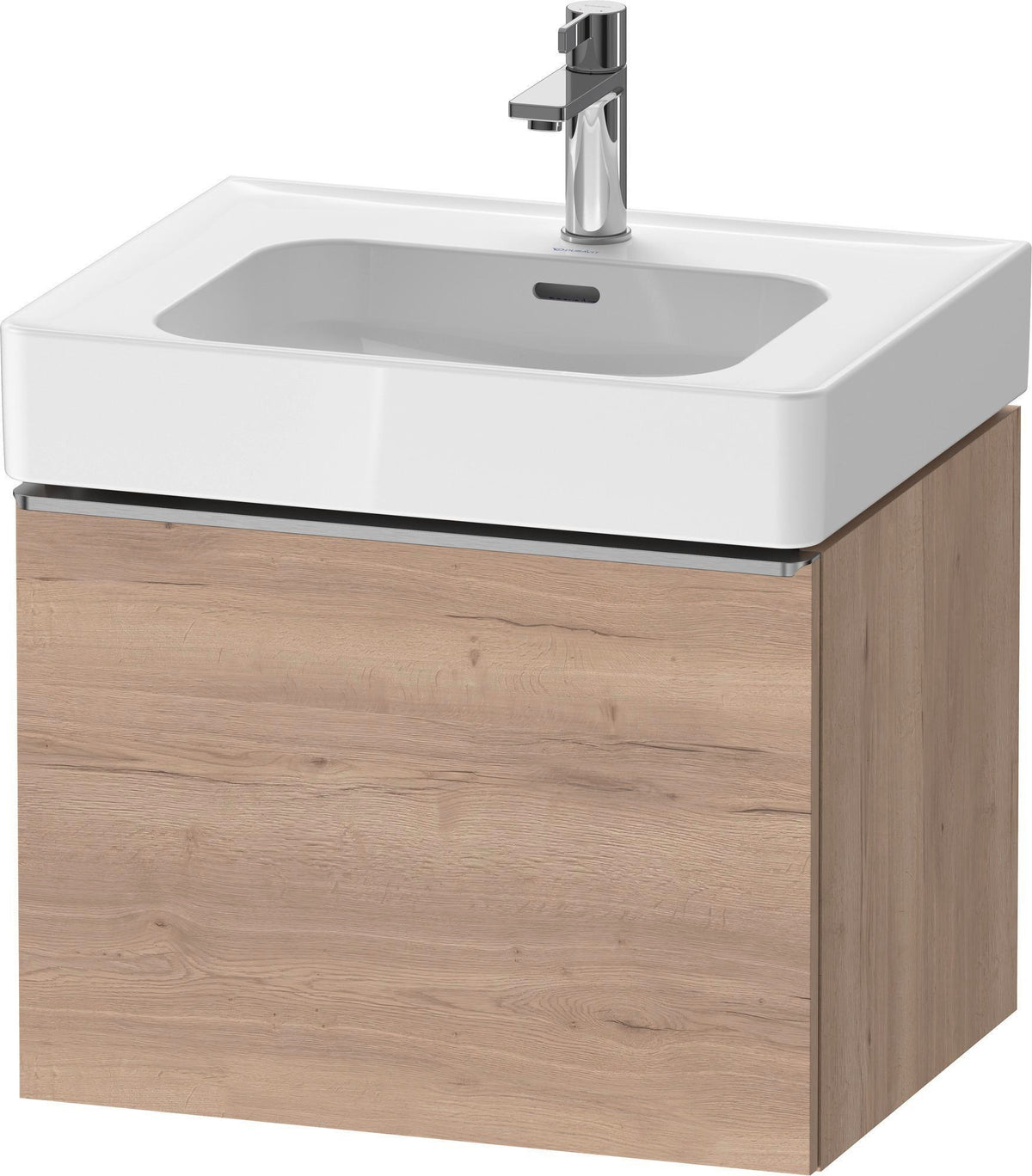 DURAVIT D-Neo Waschtischunterbau 584 mm Eiche Schwarz Matt mit Bronze Griff