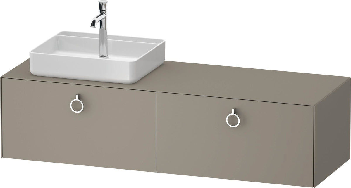 DURAVIT White Tulip Konsolenwaschtischunterbau 1600 mm wandhängend Weiß Seidenmatt 2 Auszüge