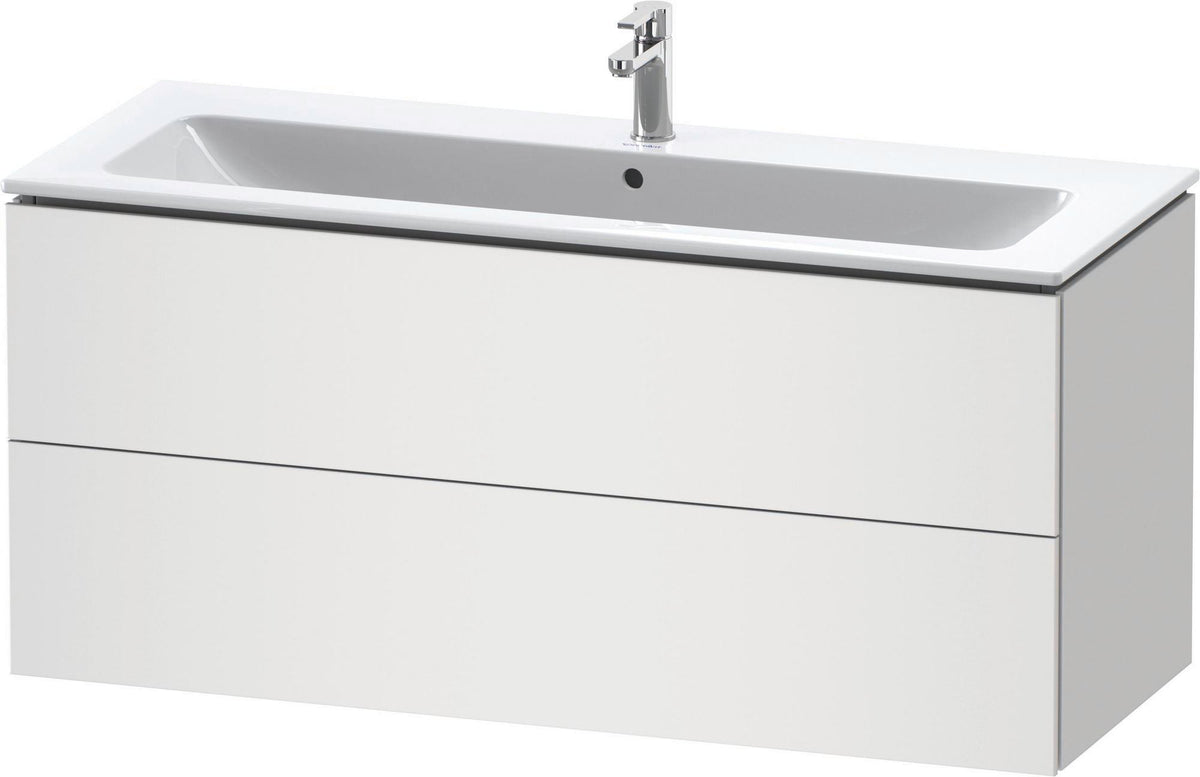 Duravit L-Cube Waschtischunterbau 1220 mm taupe matt mit 2 Schubkästen und Tip-On-Technik