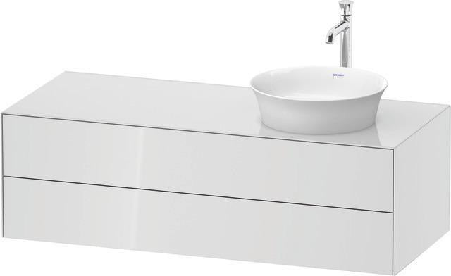 Duravit White Tulip Waschtischunterbau 1300 mm Nordic Weiß Seidenmatt mit Tip-On-Technik