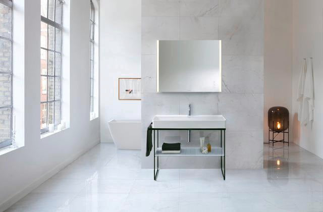 DURAVIT DuraSquare Waschtisch 1000 mm, 1 Hahnloch mittig, ohne Überlauf, weiß