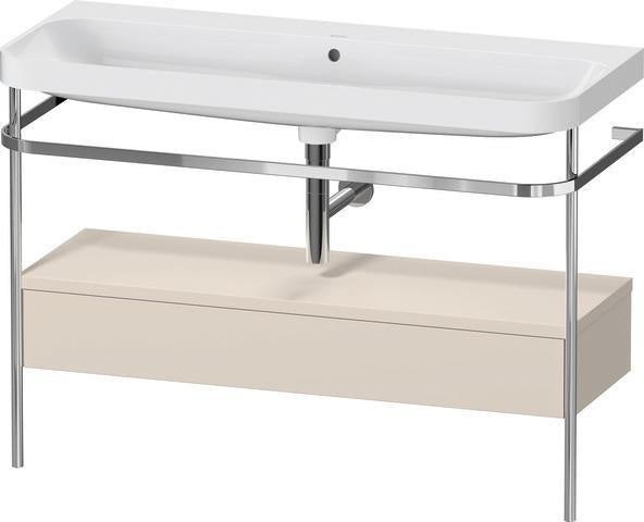 Duravit Waschtischset Happy D.2 Plus 1175x490mm Taupe Supermatt Ein Hahnloch