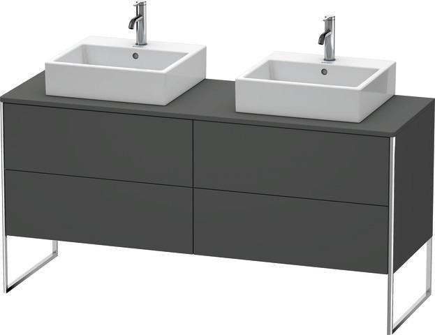 Duravit XSquare Waschtischunterbau 1600 mm mit Fußgestell und Höhenausgleich in s-matt