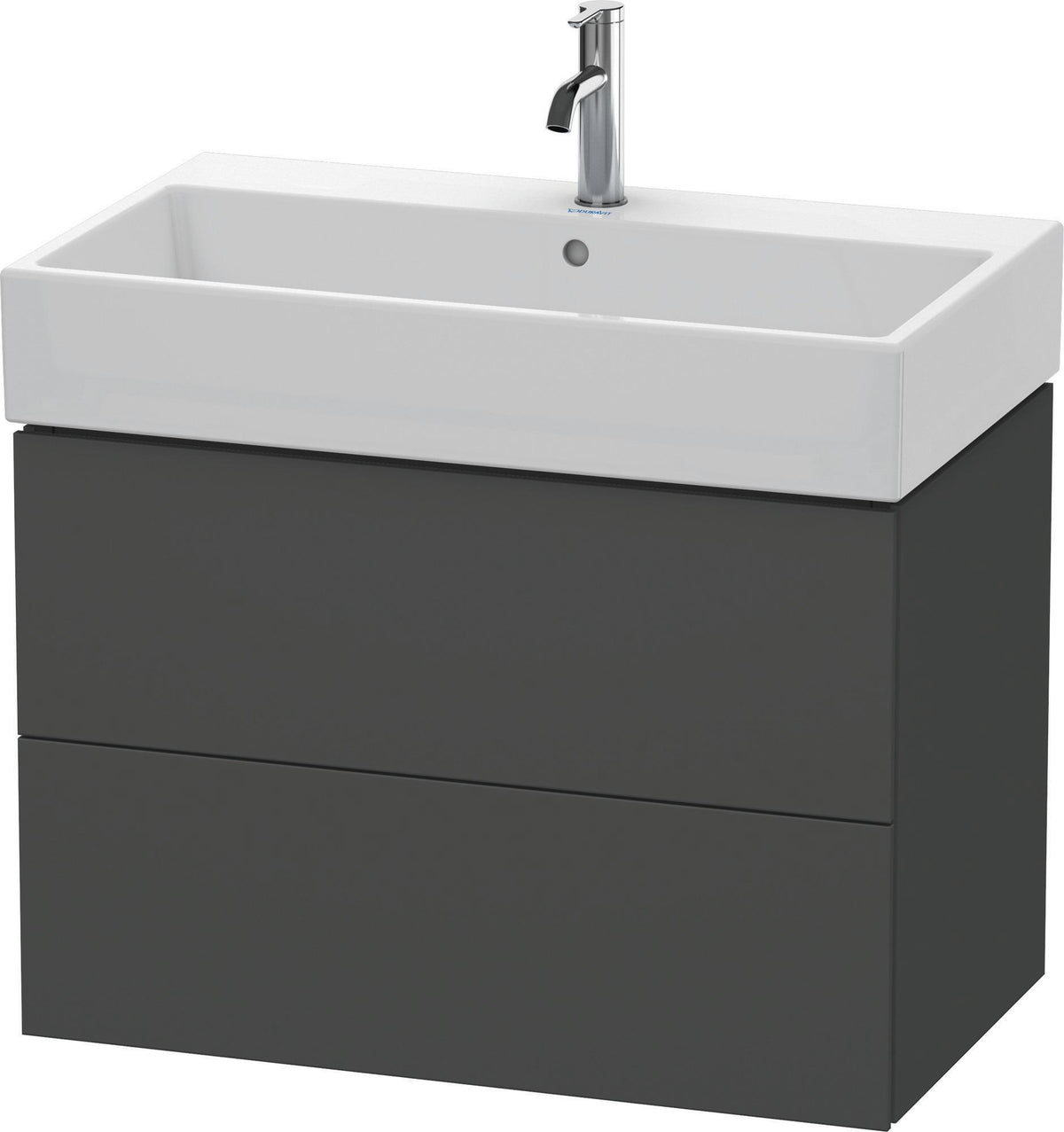 DURAVIT L-Cube Waschtischunterbau 784 mm, 2 Schubkästen, Weiß Matt, Wandhängend