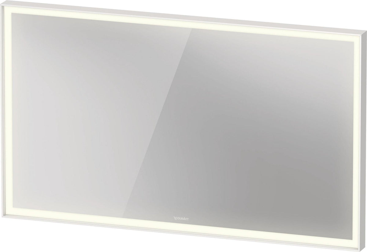 DURAVIT L-Cube Lichtspiegel 650x700mm mit Sensor, LED-Beleuchtung, Spiegelheizung & Kondensschutz, Weiß