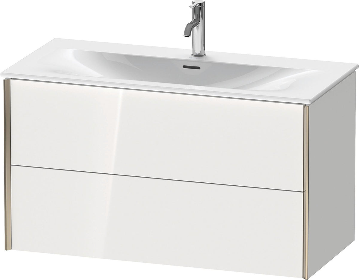 DURAVIT XViu Waschtischunterbau wandhängend 1010 mm, 2 Schubkästen, weiß matt – mit Tip-On-Technik