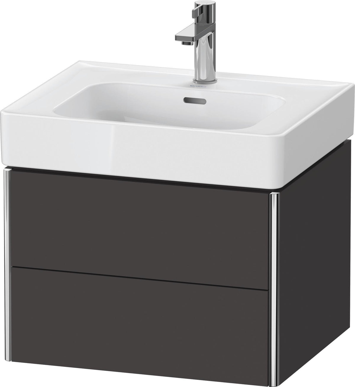 Duravit XSquare Waschtischunterbau 584 mm, 2 Schubkästen, Tip-on, Taupe