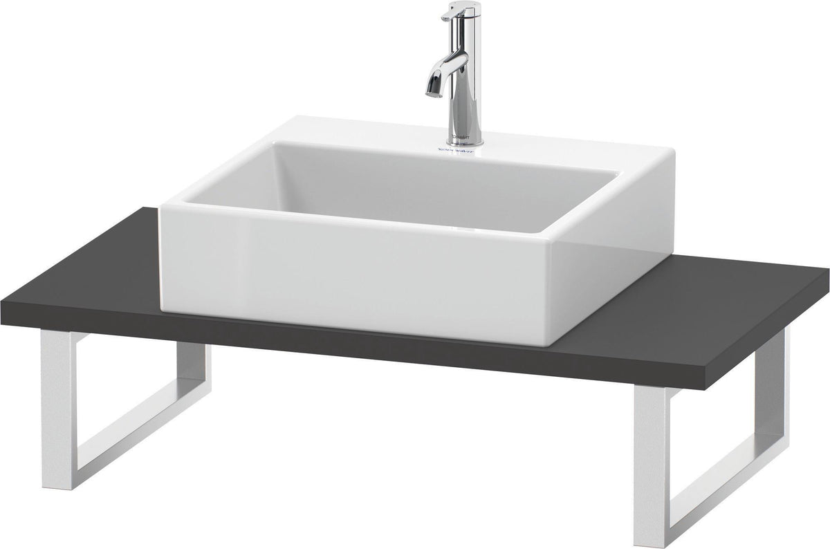 Duravit L-Cube Konsole variabel 800-2000 mm Weiß Matt mit Waschschüssel-Aussparung