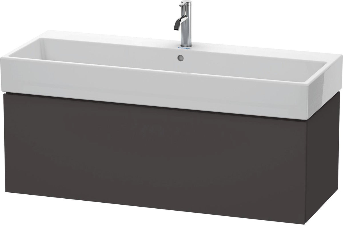 DURAVIT L-Cube Waschtischunterbau 1184 mm, 1 Auszug, Weiß Matt, Tip-On