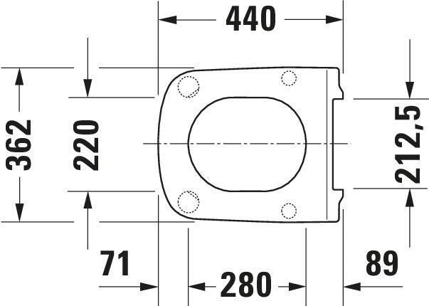 DURAVIT WC-Sitz DuraStyle Vital, Duroplast weiß, Edelstahl-Scharniere, ohne Absenkautomatik