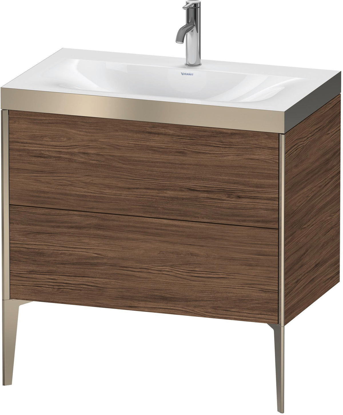 DURAVIT XViu c-bonded Waschtischset bodenstehend 800 mm mit 2 Auszügen und Push-Open