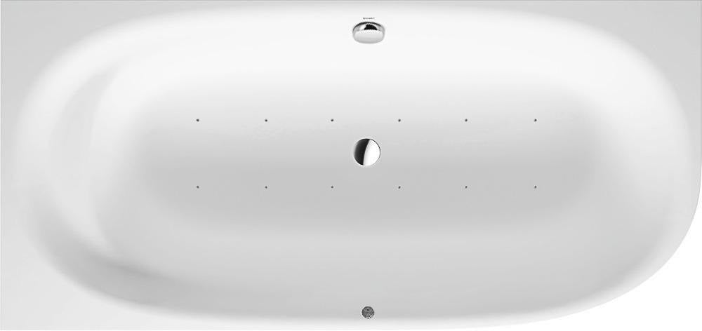 Duravit Cape Cod Whirlwanne 1900x900 mm Ecke links mit Air-System, Mineralguss Weiß Matt