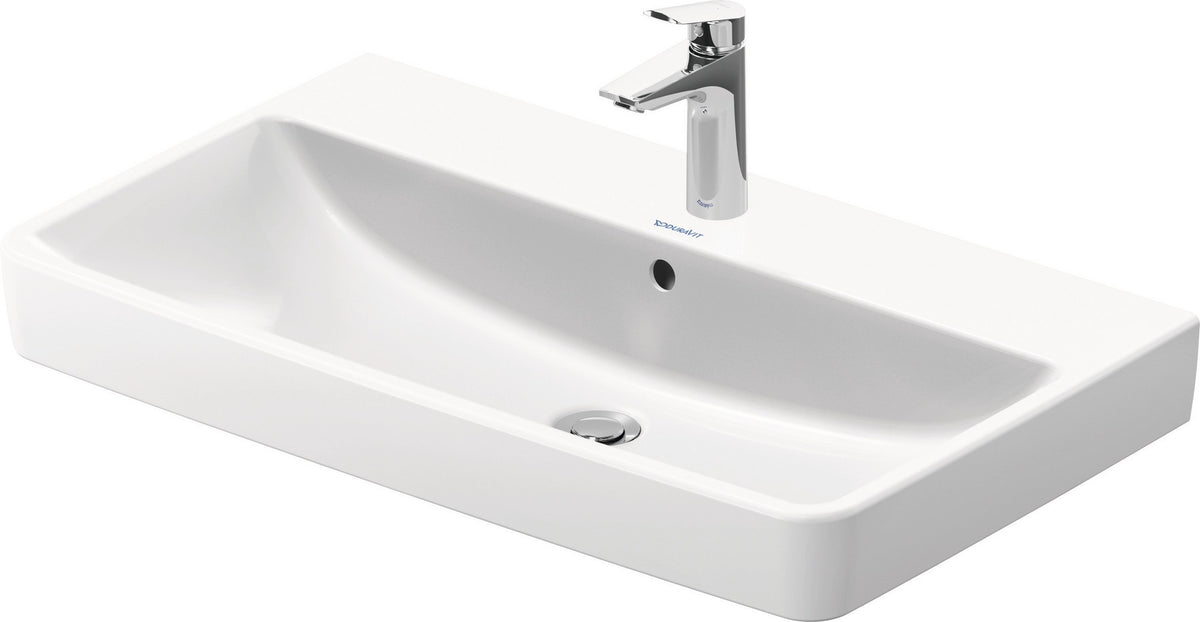 Duravit No.1 Möbelwaschtisch 550 mm weiß mit Überlauf und Hahnlochbank
