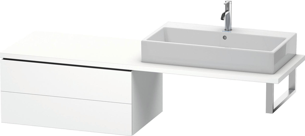 Duravit L-Cube Unterschrank für Konsole 820 mm, 2 Schubkästen, Weiß Matt
