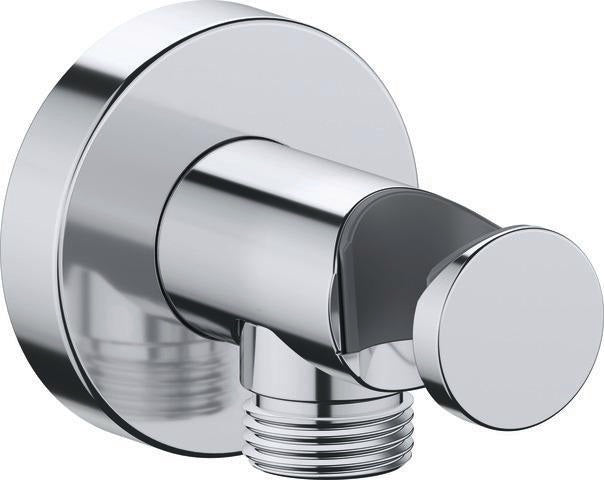 DURAVIT Wandanschlussbogen 55x102 mm rund in Gold poliert – Brausen und Zubehör