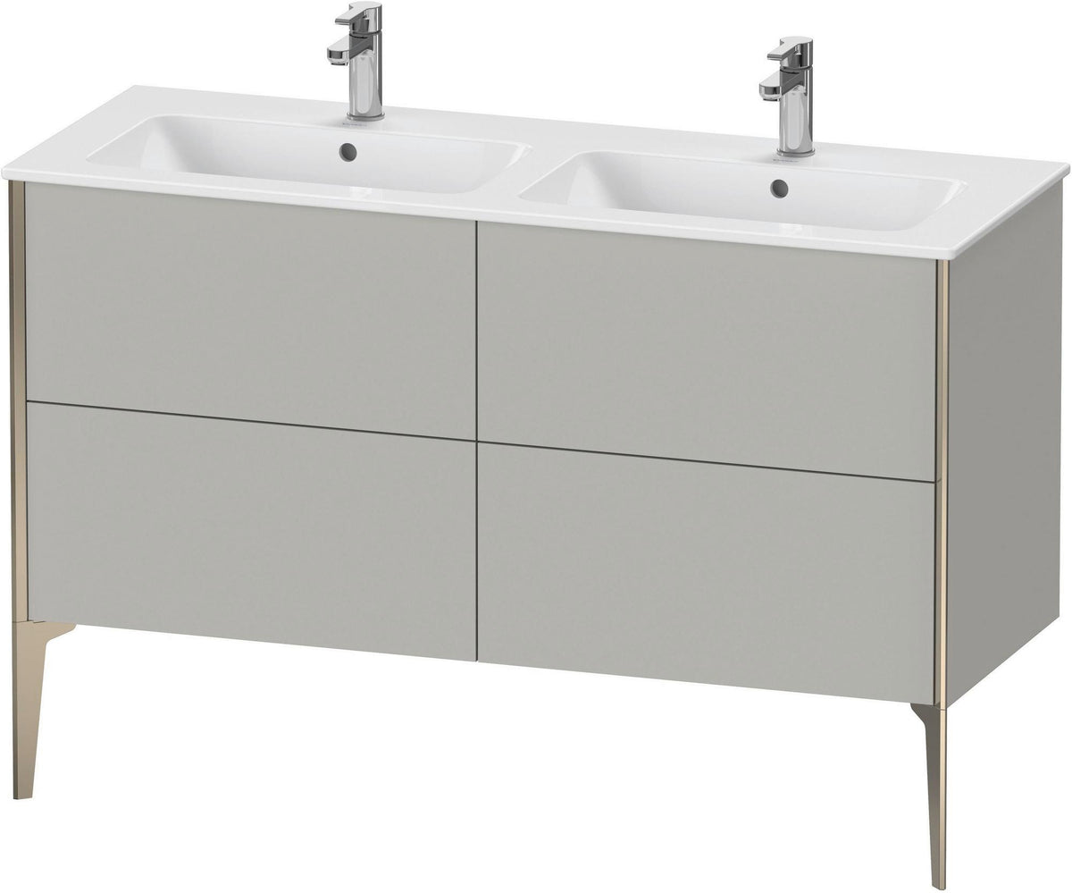 DURAVIT XViu Waschtischunterbau bodenstehend 1280 mm, 4 Auszüge, weiß matt – Tip-On
