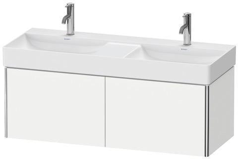 Duravit XSQUARE Waschtischunterbau 1184 mm, 2 Auszüge, weiß matt – für DuraSquare