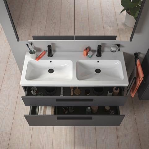DURAVIT D-Code Spiegelschrank 1200 mm mit LED-Beleuchtung, 2 Türen, Front- und Innenspiegel
