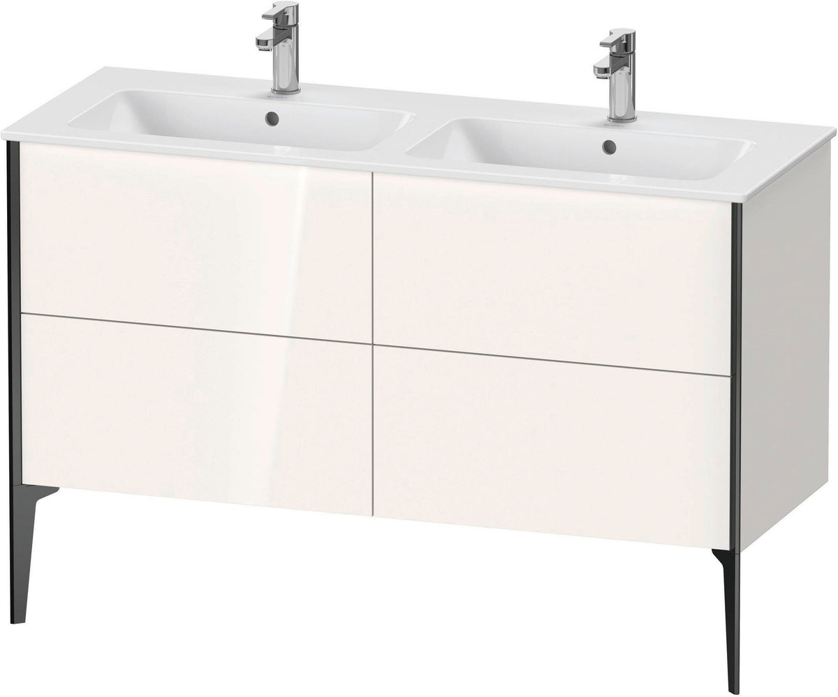 DURAVIT XViu Waschtischunterbau bodenstehend 1280 mm, 4 Auszüge, weiß matt – Tip-On