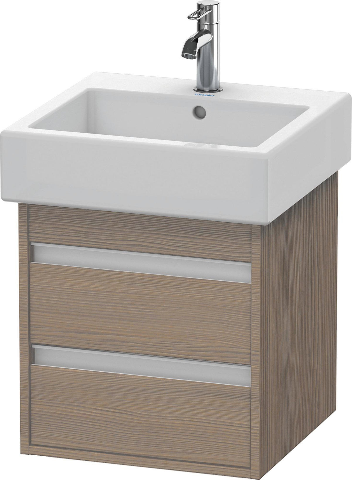 DURAVIT Ketho Waschtischunterbau wandhängend 440x450x480 mm Eiche Terra 2 Schubkästen
