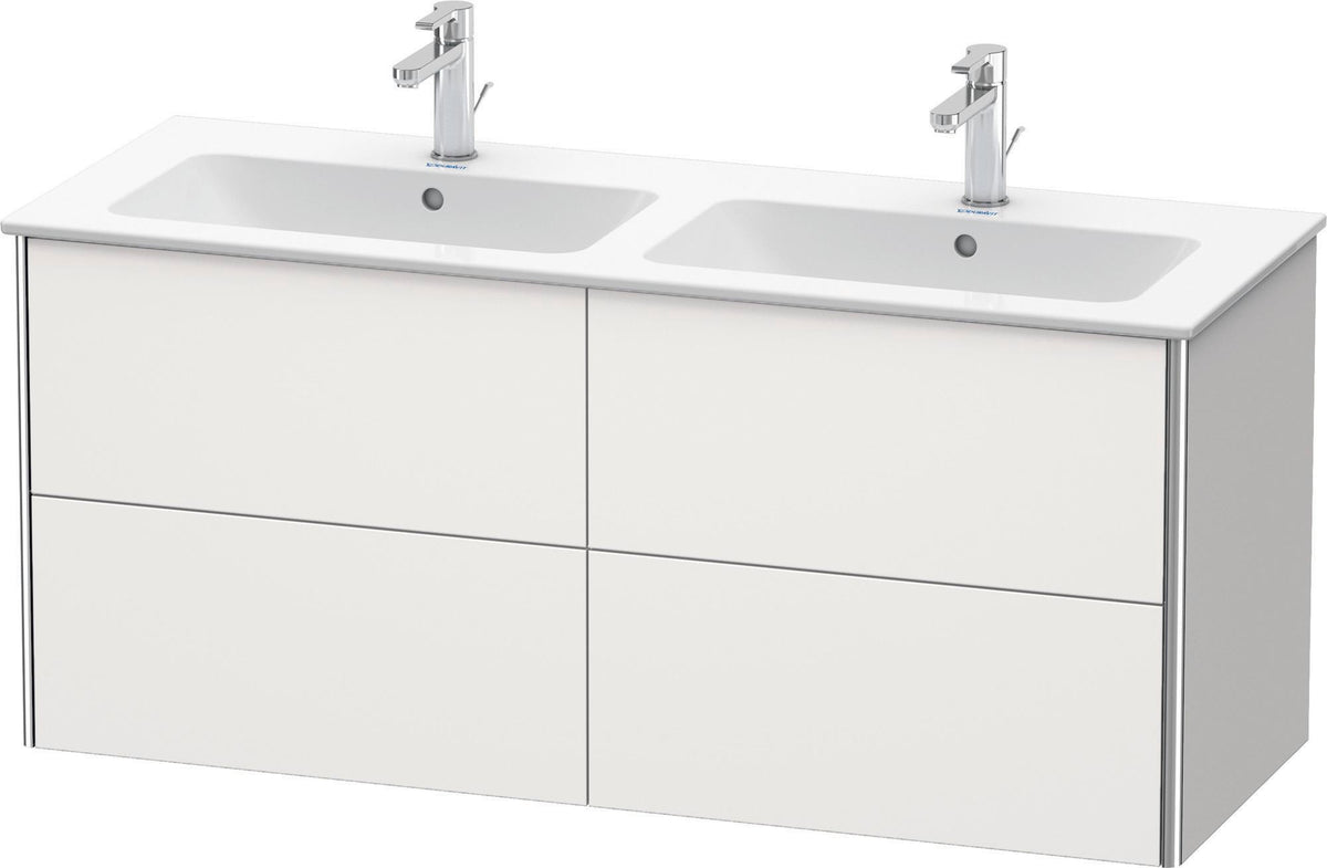 Duravit XSquare Waschtischunterbau 1280 mm, 4 Schubkästen, Betongrau Matt, wandhängend