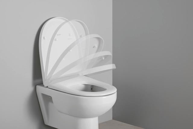 DURAVIT Univavo WC-Sitz D-Form tief 457 mm mit Absenkautomatik, abnehmbar, Edelstahl-Scharniere, Weiß