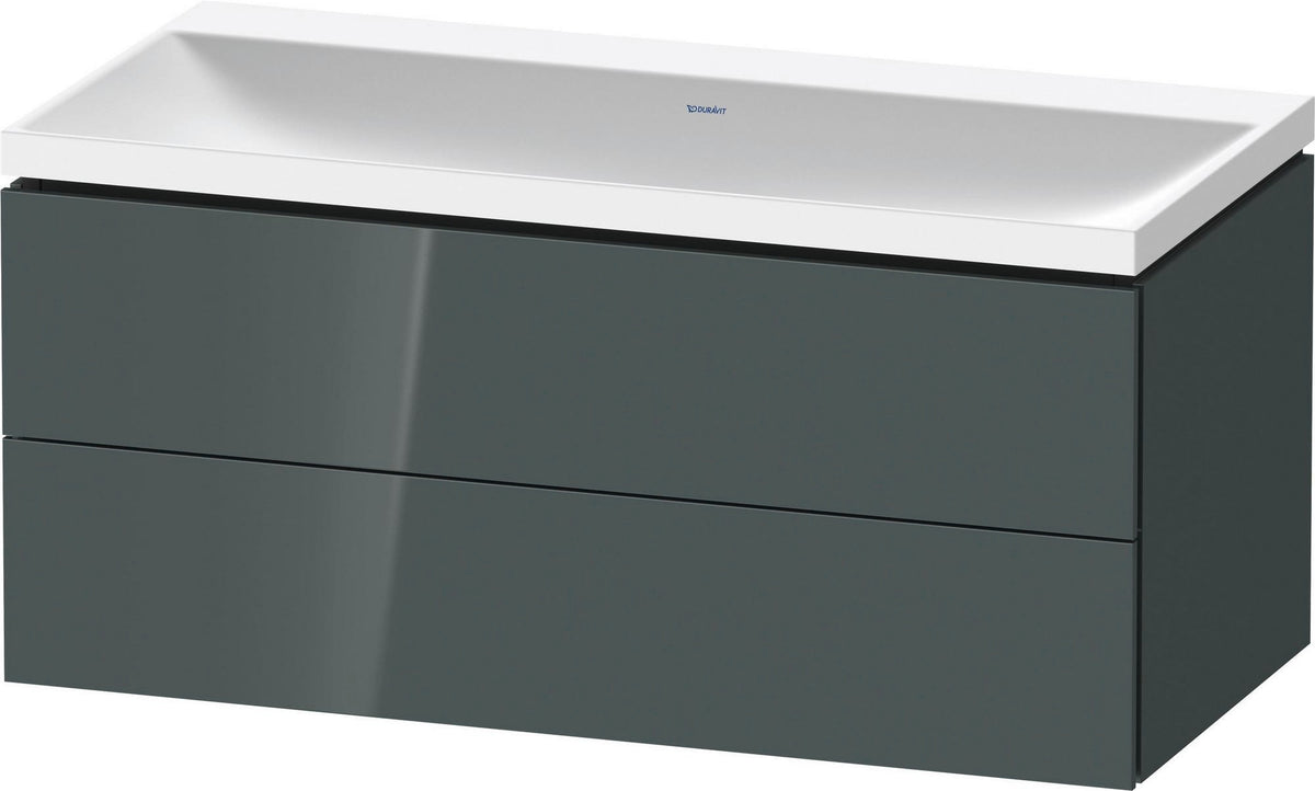 DURAVIT L-Cube c-shaped Waschtischset 1000x480x480 mm Amerikanischer Nussbaum Matt