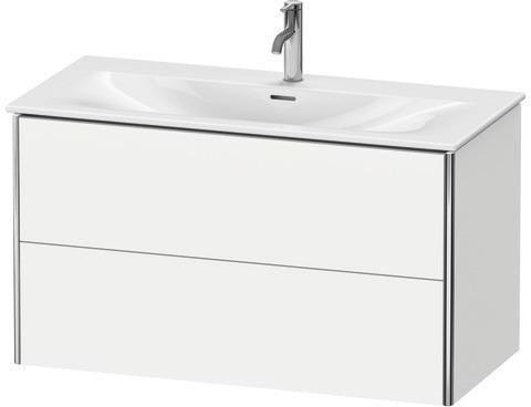 Duravit XSquare Waschtischunterbau 1010 mm mit 2 Schubkästen in Steingrau Matt – wandhängend