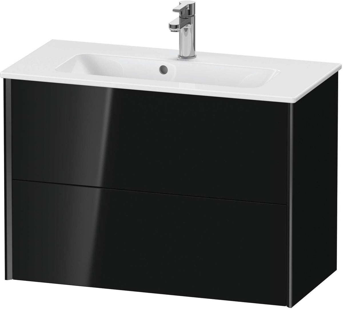DURAVIT XViu Waschtischunterbau wandhängend 810 mm, 2 Schubladen, champagner matt/weiß matt