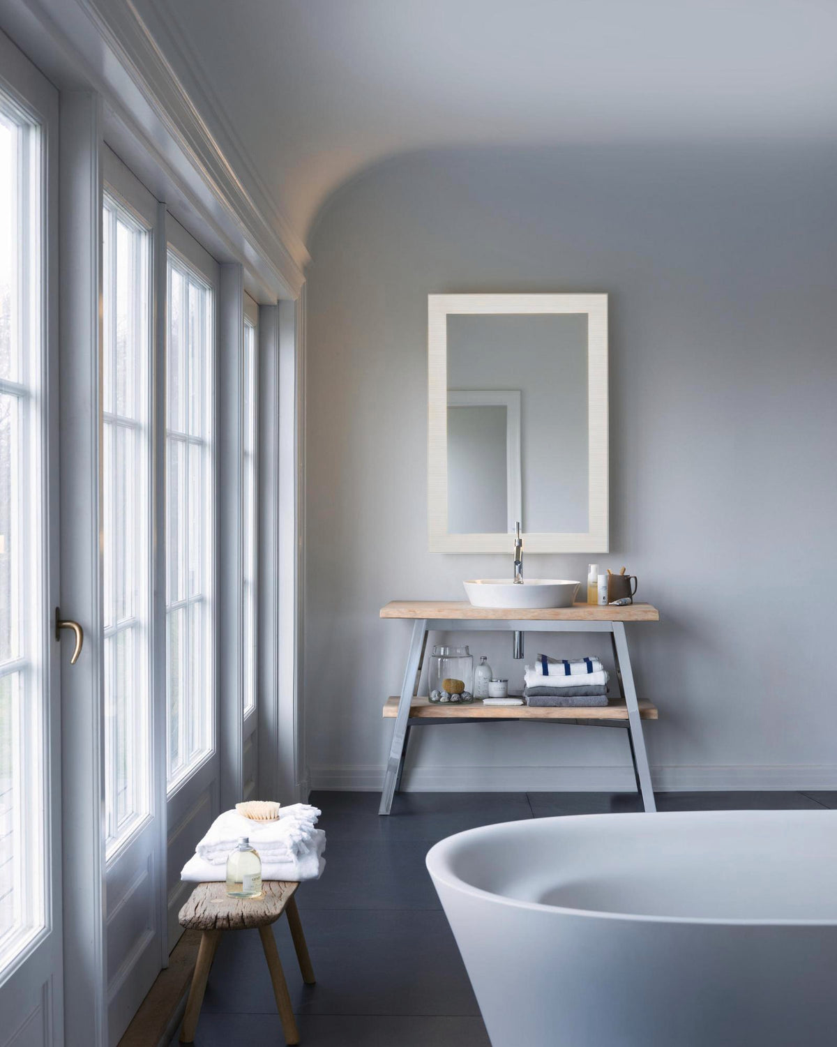 DURAVIT Cape Cod Aufsatzbecken 480 mm, Weiß Seidenmatt, mit Armatureninsel, ohne Überlauf
