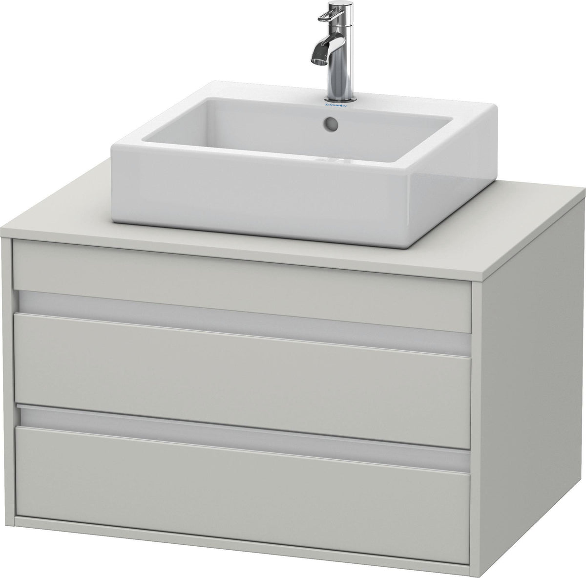 Duravit Ketho Waschtischunterbau 800 mm wandhängend, 2 Schubkästen, basalt matt