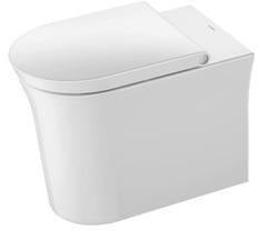 DURAVIT Stand-WC White Tulip 580 mm spülrandlos, Abgang waagerecht, weiß