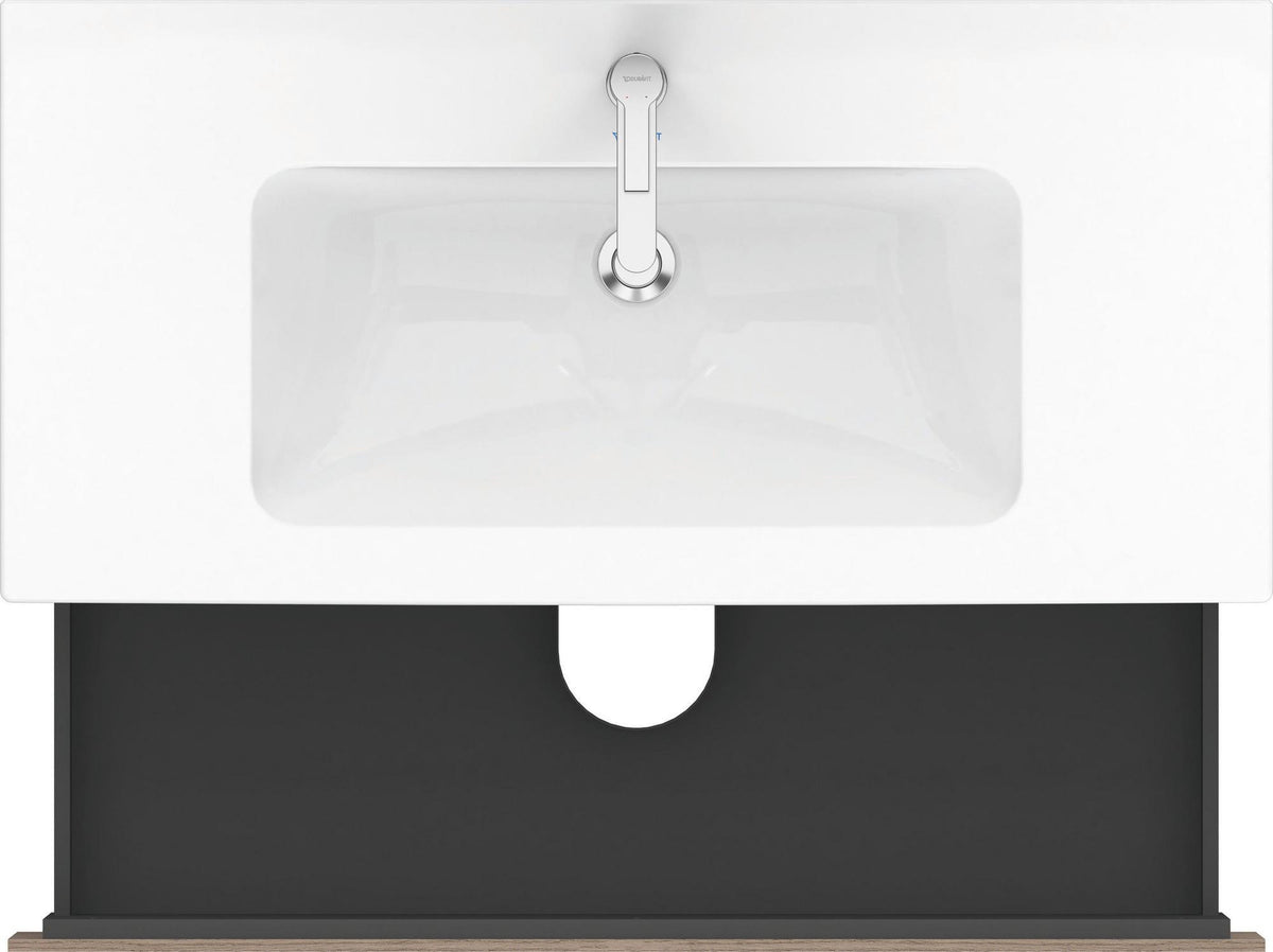 DURAVIT L-Cube Waschtischunterbau wandhängend 1020 mm Amerikanisch Nussbaum 2 Schubkästen