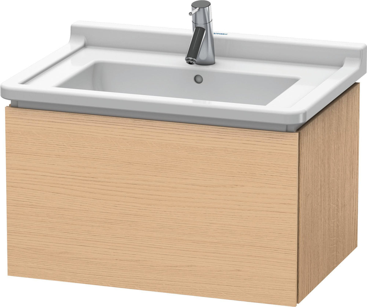 Duravit L-Cube Waschtischunterbau 670 mm taupe matt – Wandhängend mit Tip-On-Auszug