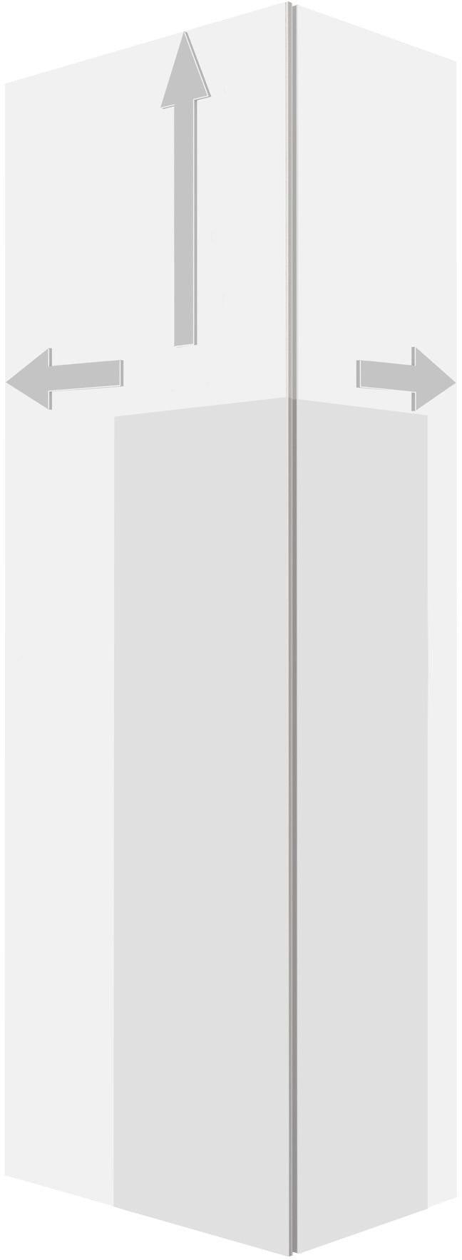 Duravit Hochschrank L-Cube 243x500x1760mm 1 Tür links weiß matt
