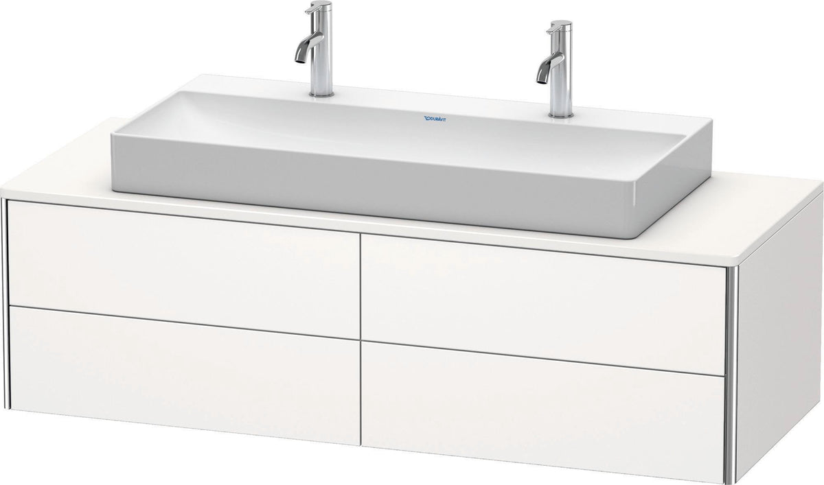 DURAVIT XSquare Waschtischunterbau 1400 mm, 4 Schubkästen, betongrau matt, wandhängend